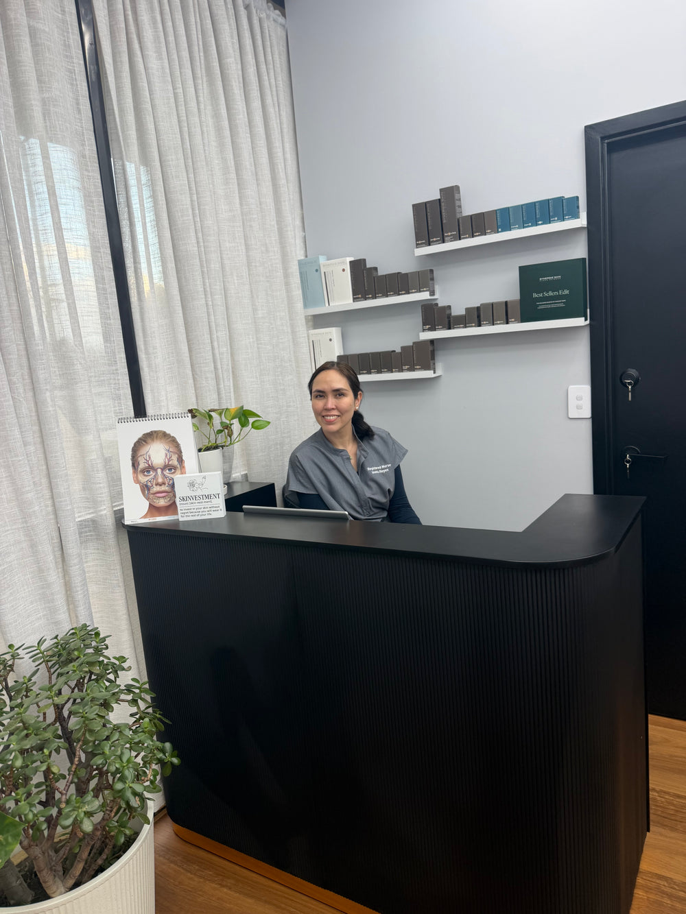 Cosmeceutical cream applied by hand during a skin treatment at Hermosa Aesthetics, Swan View